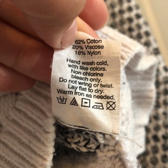 Madewell Womens Checkpoint Crewneck Sweater Sz S Black White Color Block Stripe - Picture 6 of 9